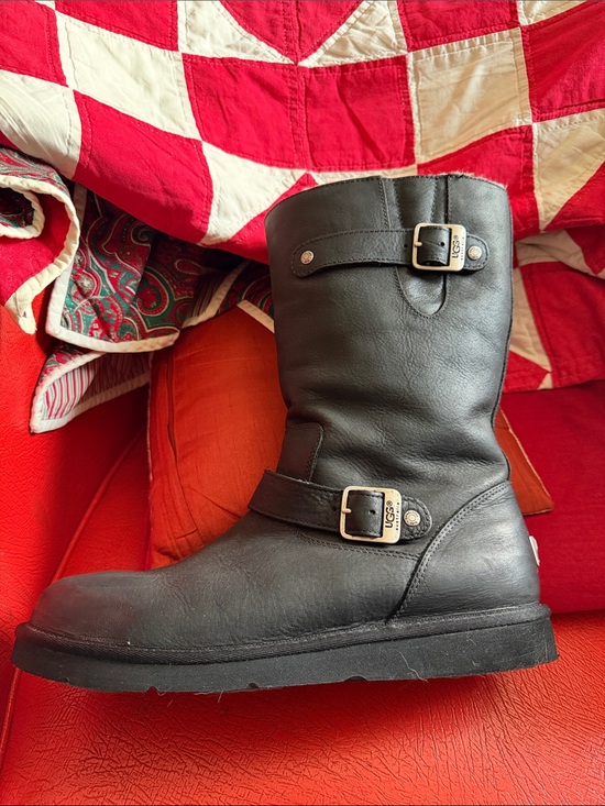 UGG Other - UGG Australia Black Sutter 5678 Leather Buckle Boot